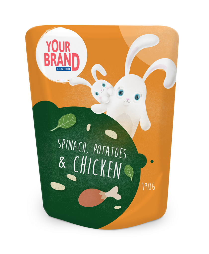 Repas salé flexible Epinards, Pomme de Terre et Poulet